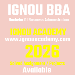 IGNOU BBA SOLVED ASSIGNMENT 2026